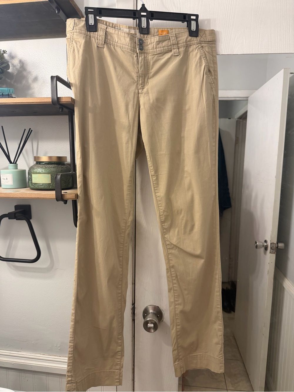 Pilcro Anthropologie Women's Straight-Leg Pants in Khaki